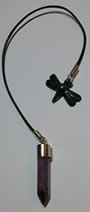 Dragonfly Leather Pendulum