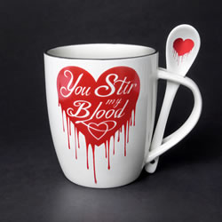 You Stir My Blood mug and spoon