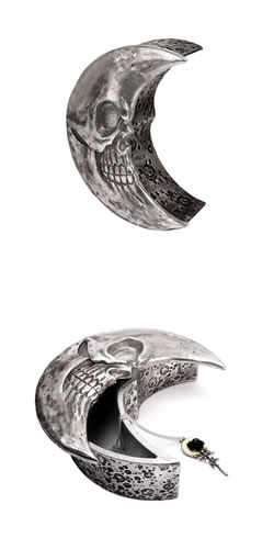 Skull Moon Box Silver