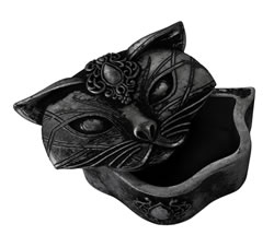 Sacred Cat Trinket Box Black